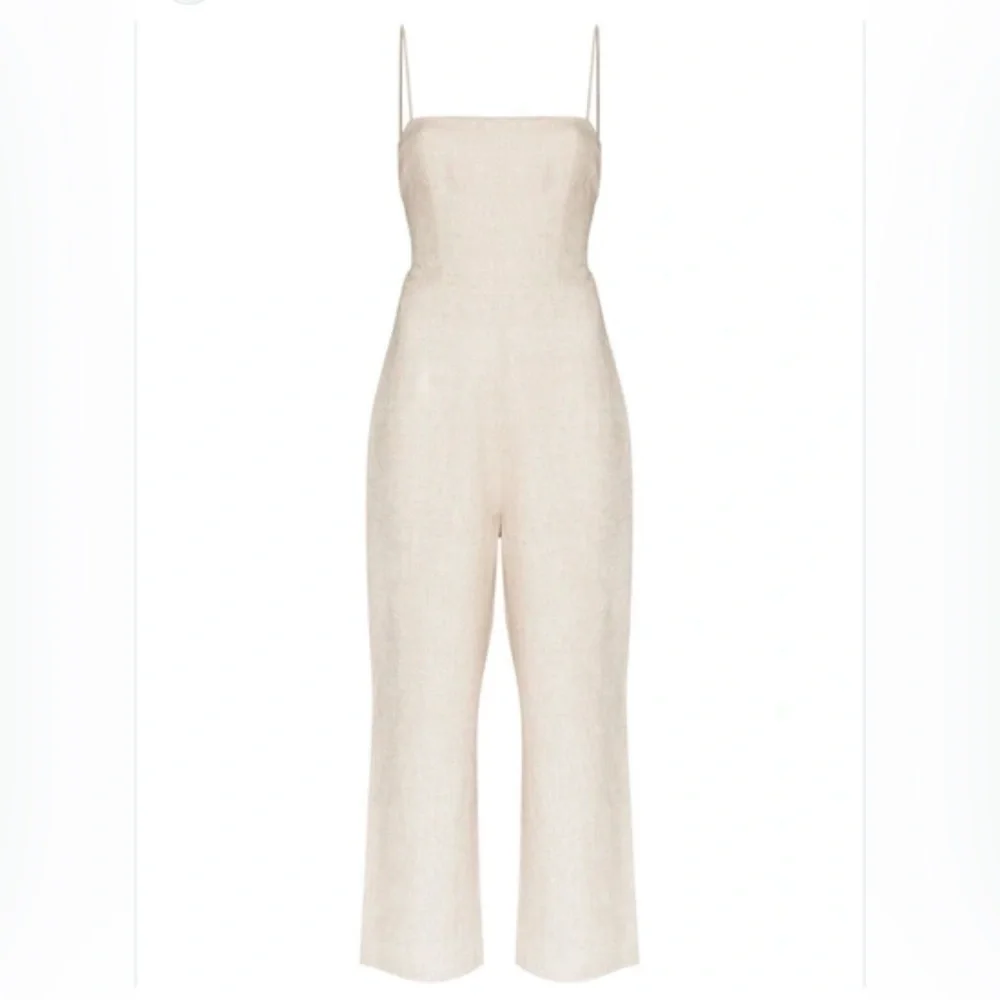 Reformation Huntington Jumpsuit in Oatmeal size 6 NWT